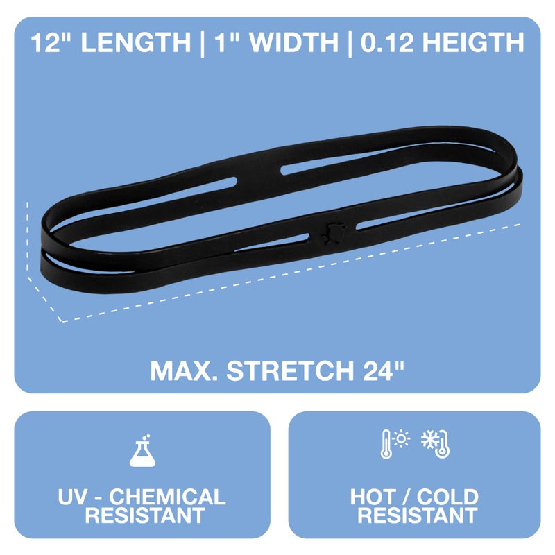 GRIFITI Band Joes X Cross Style 12" Assorted Color 10 Pack Big Strong Elastic Rubberbands Pressure Cooking, Office, Puzzles, Board Games Heat Cold UV Large Colorful Heavy Giant Silicone Rubber Bands - Image 2